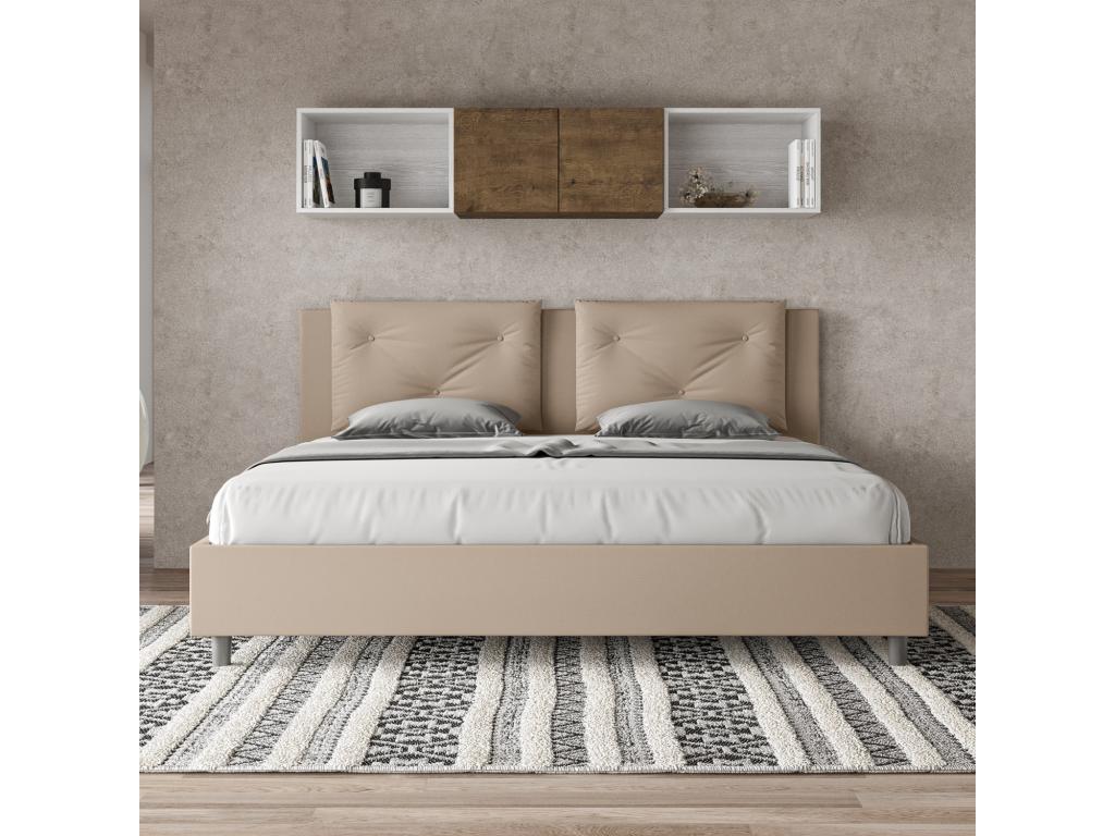 Letto in similpelle, 200 x 210 cm