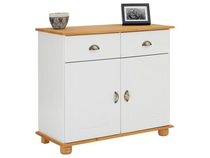 Credenza in legno massello bianco