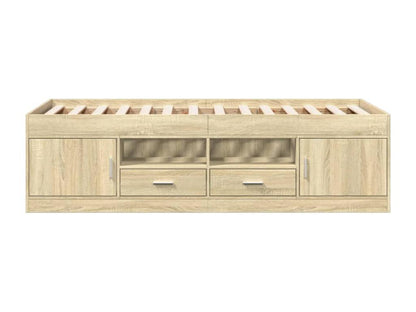 Letto in legno di rovere naturale, 100 x 200 cm - dlz1766583537149