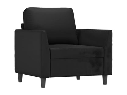 Poltrona in similpelle nera