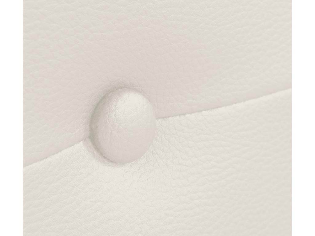 Letto in similpelle bianca, 160 x 105 cm