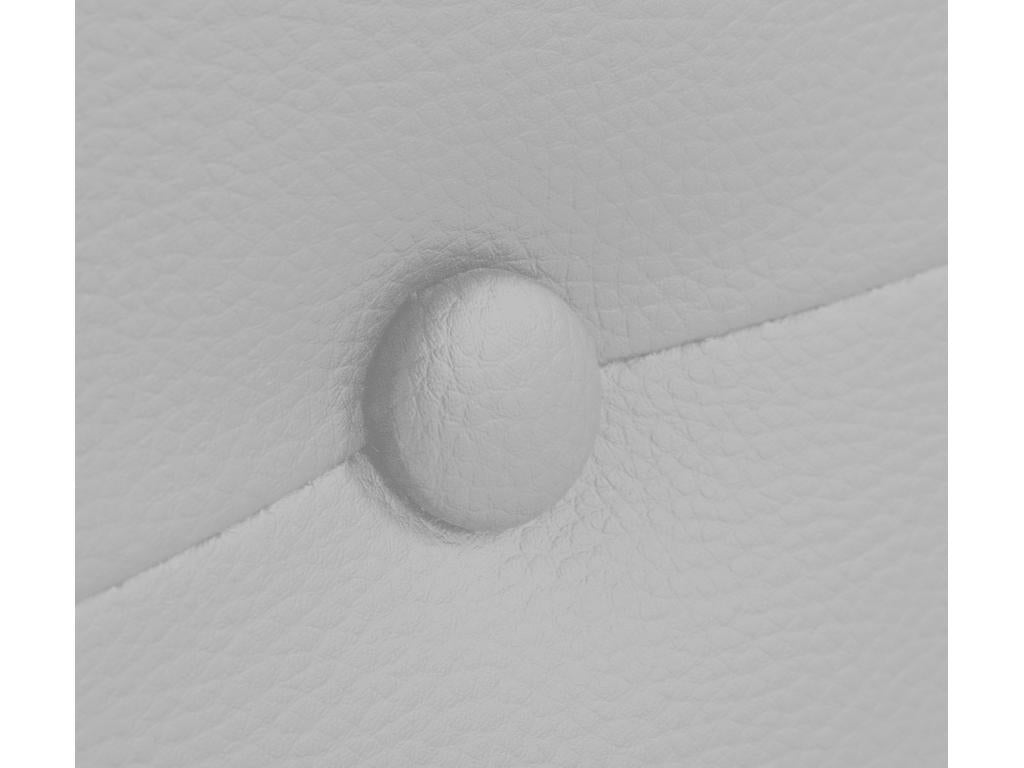 Letto in similpelle grigia, 90 x 105 cm