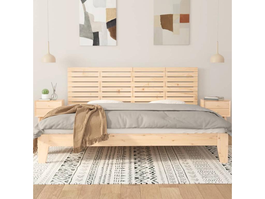 Letto in legno massello marrone, 166 x 3 x 63 cm