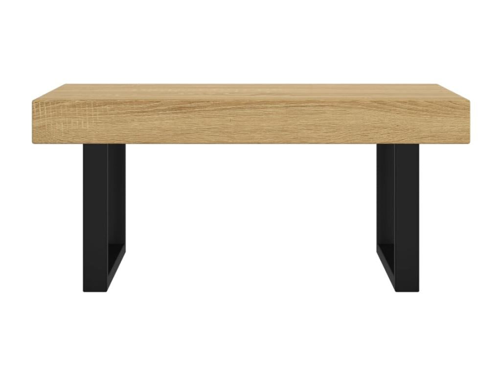 Tavolino da caffè in ferro marrone, 90 x 45 x 40 cm