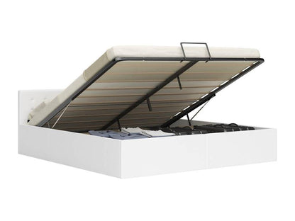 Struttura letto in similpelle bianca, 180 x 200 cm