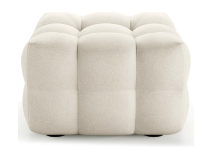 Pouf in tessuto bouclé beige