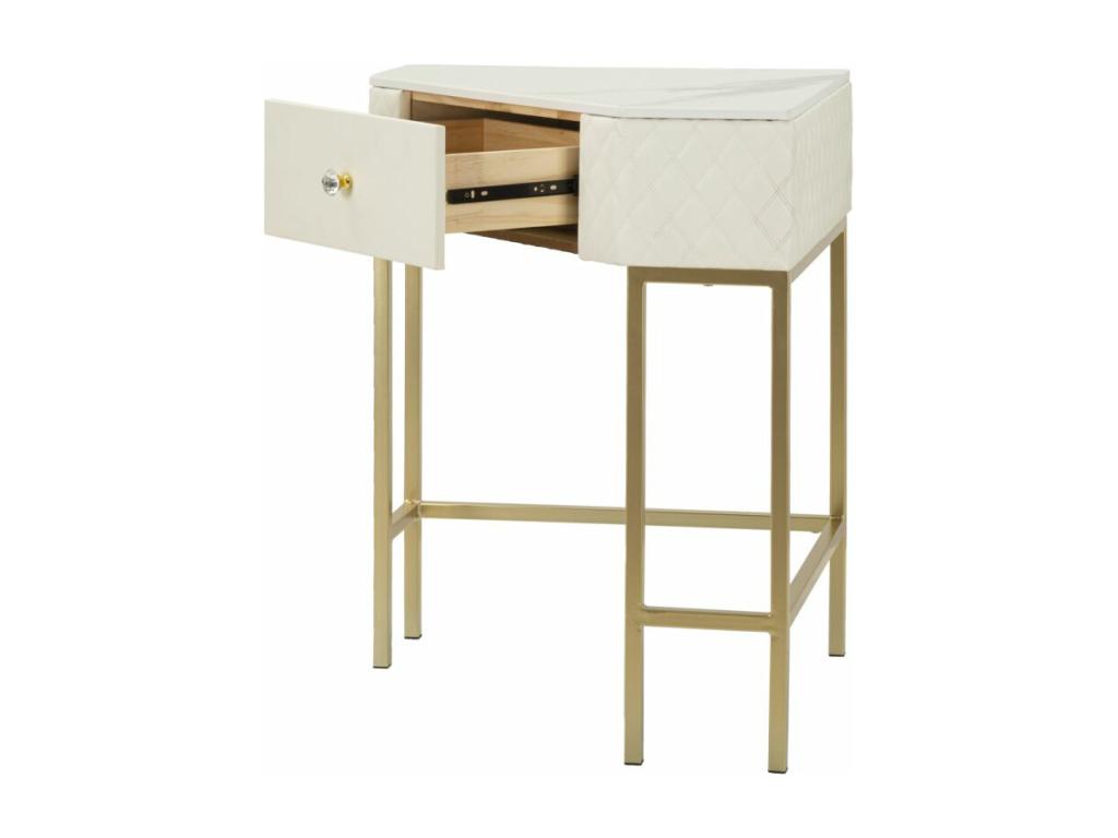 Mobili per la casa in pelle beige, 84,5 x 60 x 77 cm