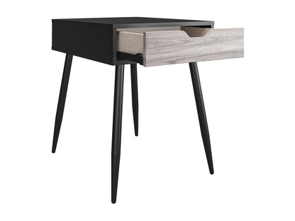 Tavolino laterale in legno di quercia nera