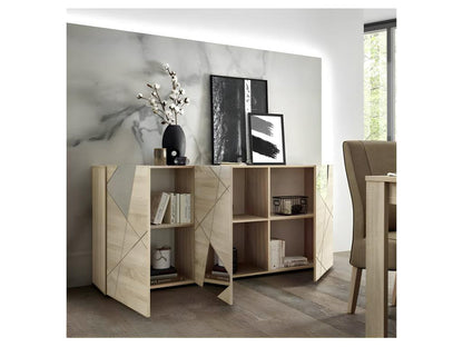 Credenza in legno di rovere naturale