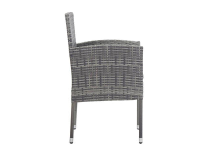 Mobili per la casa in vimini intrecciato in resina grigia - dlz1766583096638