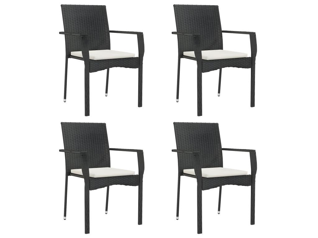 Mobili per la casa in vimini intrecciato in resina nera