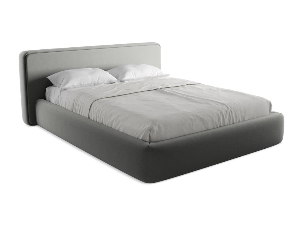 Letto in tessuto Boucle beige, 160 x 200 cm