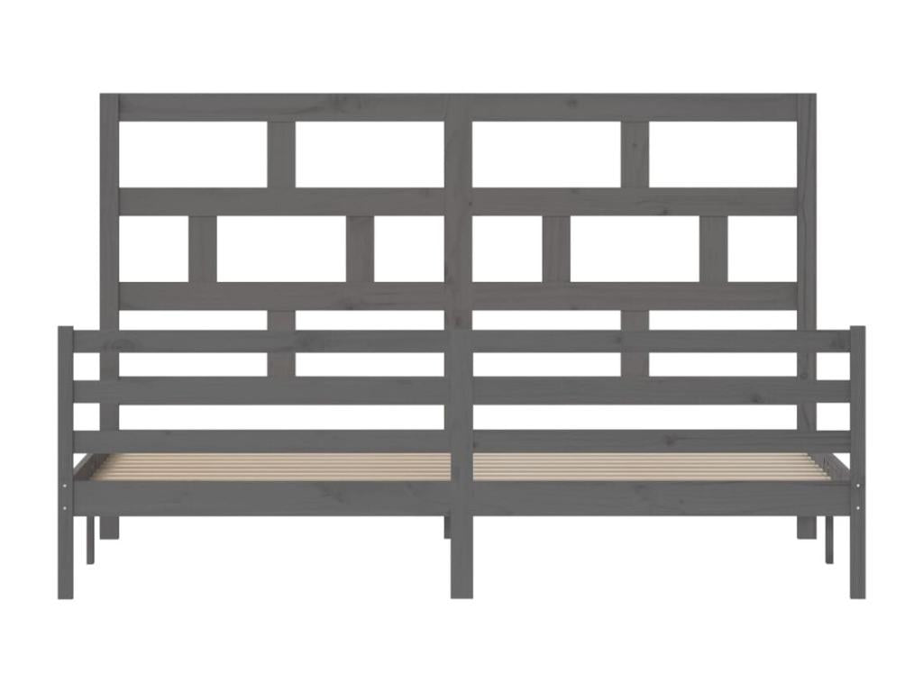 Materasso in legno massello grigio, 200 x 200 cm