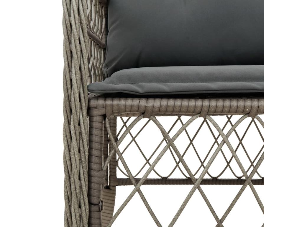 Mobili per la casa in vimini intrecciato in resina grigia