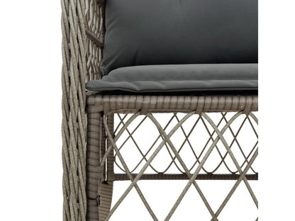 Mobili per la casa in vimini intrecciato in resina grigia