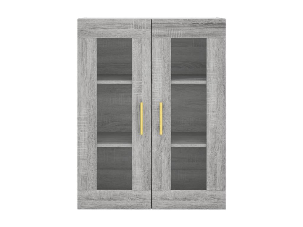 Credenza in legno ingegnerizzato grigio, 69,5 x 34 x 180 cm