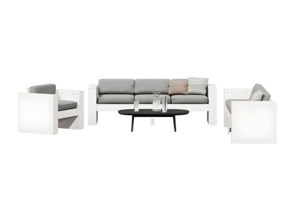 Set di mobili da esterno in legno di pino bianco - dlz1766583614587