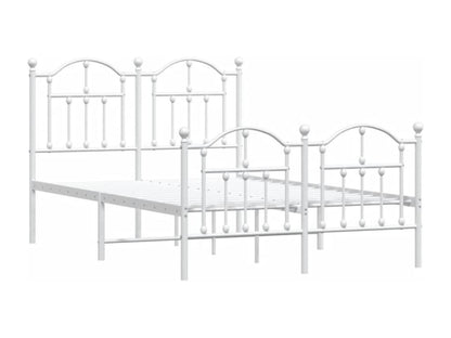 Struttura letto in metallo bianco, 120 x 190 cm - dlz1766583557829