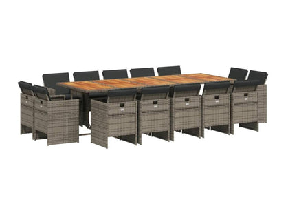 Mobili per la casa in vimini intrecciato in resina grigia - dlz1766583406595