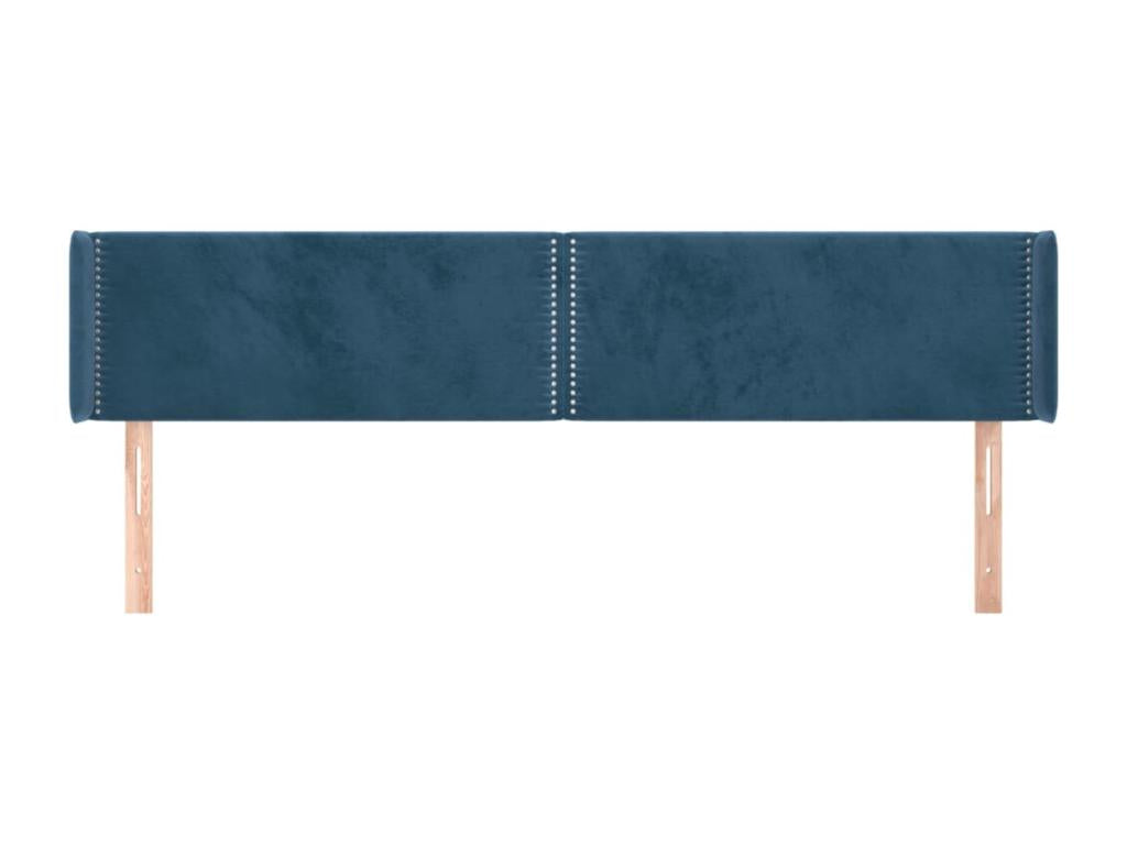 Letto in velluto blu, 203 x 16 x 78 cm