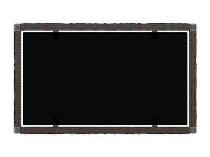 Set di mobili da esterno in vimini intrecciato in resina marrone - dlz1766583995646