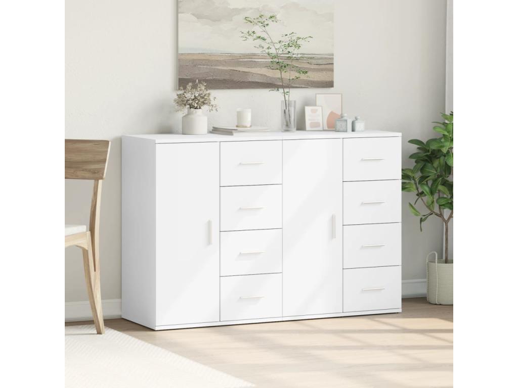 Credenza in legno ingegnerizzato bianco, 59 x 39 x 80 cm