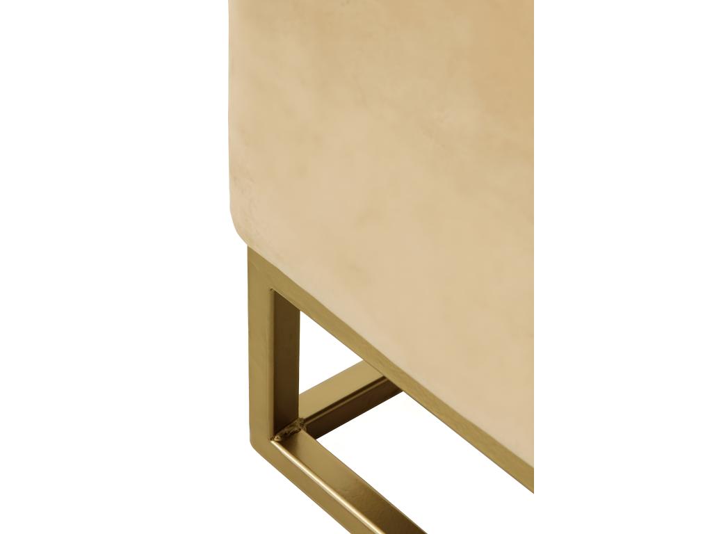 Pouf in velluto giallo