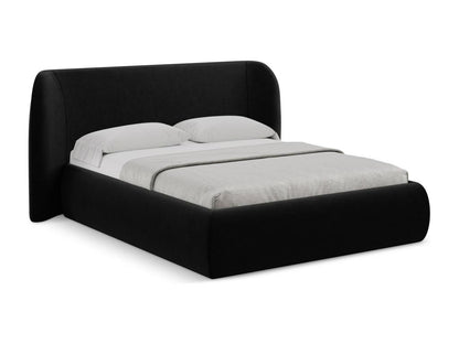 Letto in velluto nero, 180 x 200 cm