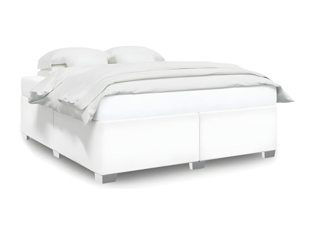 Struttura letto in similpelle bianca, 180 x 200 cm - dlz1766583705022