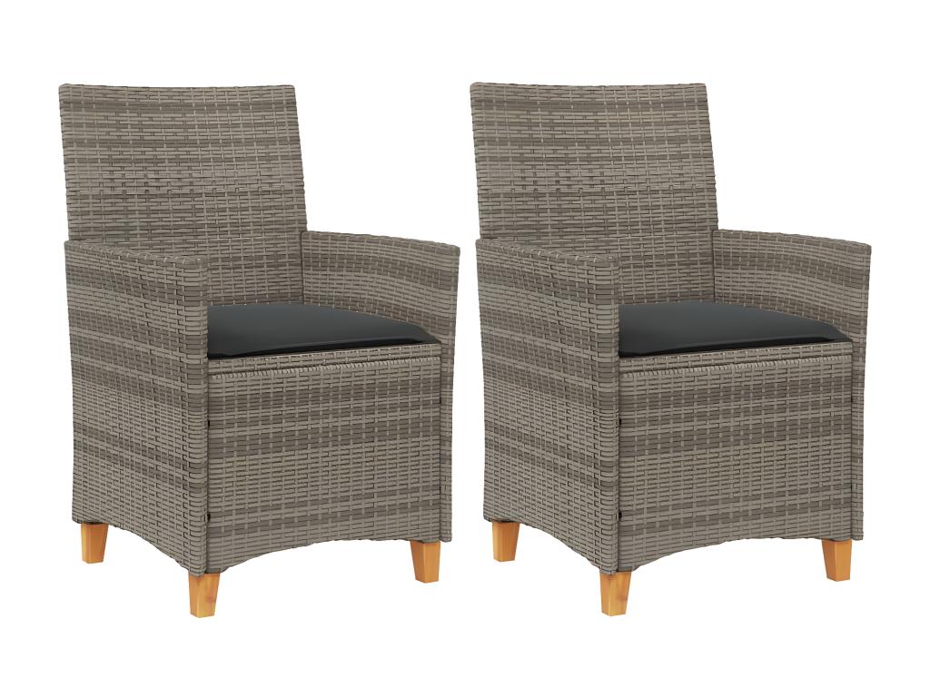 Mobili per la casa in vimini intrecciato in resina grigia - dlz1766583607744