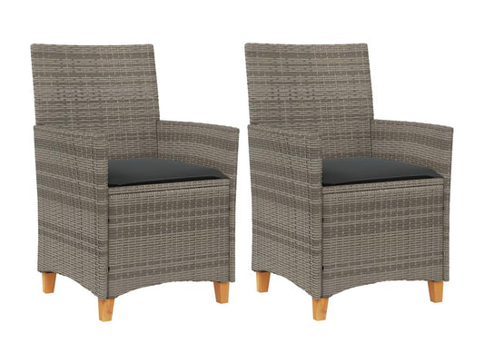 Mobili per la casa in vimini intrecciato in resina grigia - dlz1766583607744