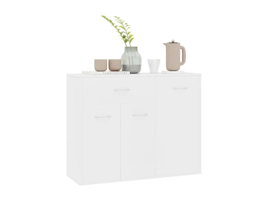Credenza in legno ingegnerizzato bianco, 88 x 30 x 70 cm
