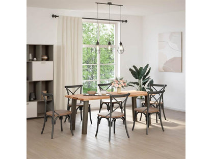 Tavolo da pranzo in legno di quercia marrone - dlz1766584003983