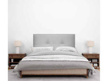 Letto in similpelle grigia, 90 x 105 cm