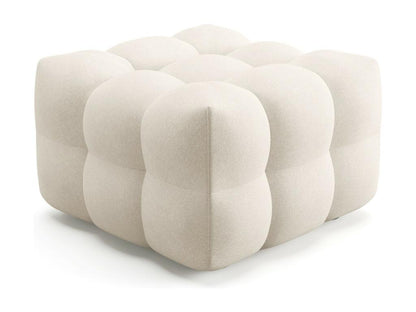 Pouf in tessuto bouclé beige