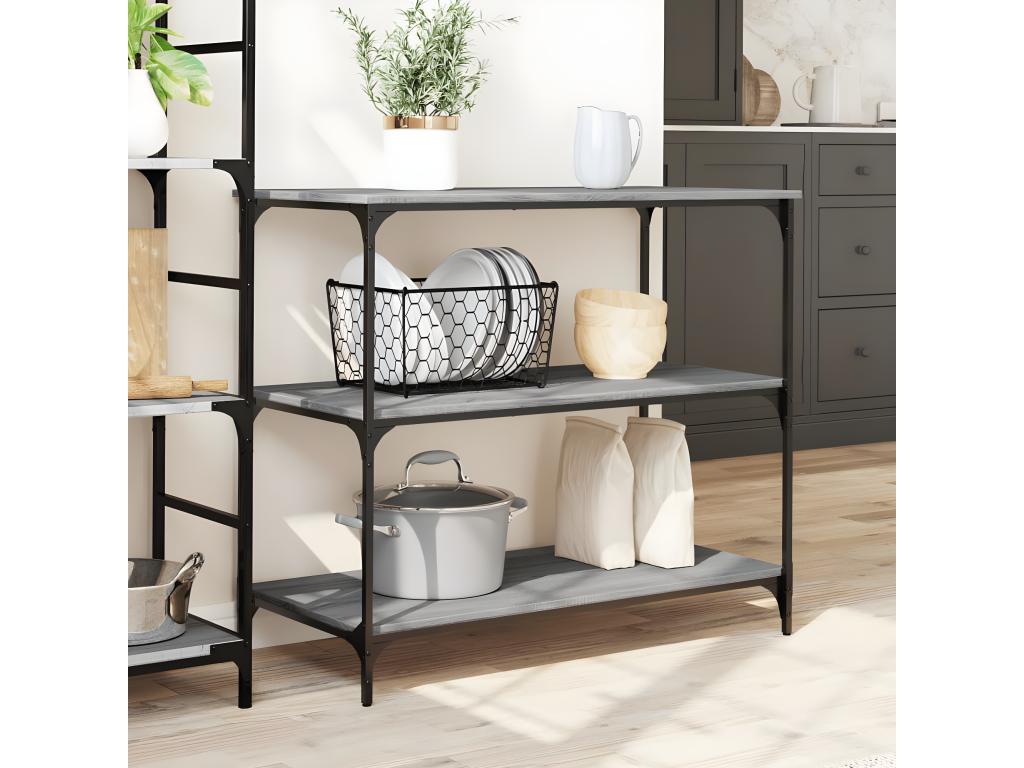 Mobili per la casa in legno ingegnerizzato grigio, 102 x 50 x 95 cm