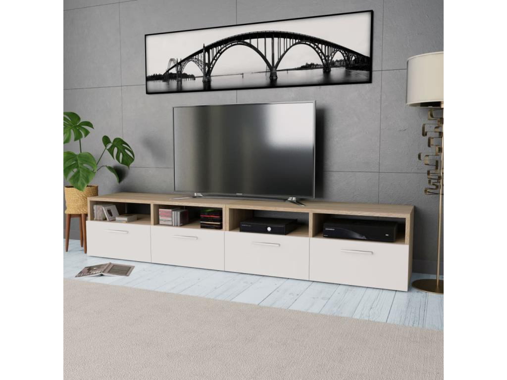 Mobili per la casa in legno ingegnerizzato bianco, 95 x 35 x 36 cm
