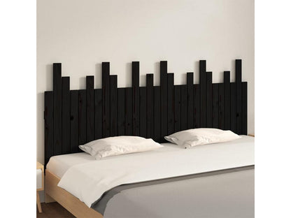 Letto in legno massello nero, 185 x 3 x 80 cm