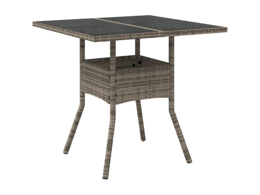 Tavolo in vetro grigio, 80 x 80 x 75 cm