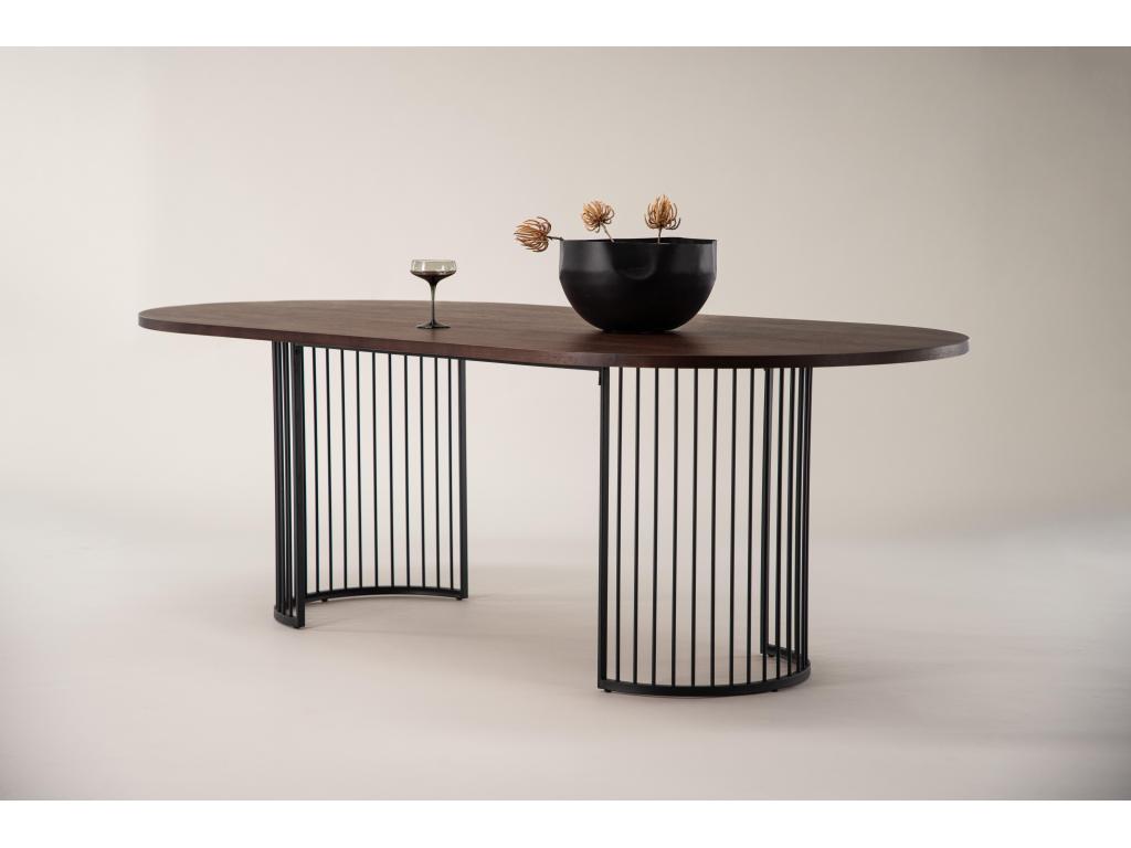 Tavolo da pranzo marrone, 110 x 220 x 75 cm