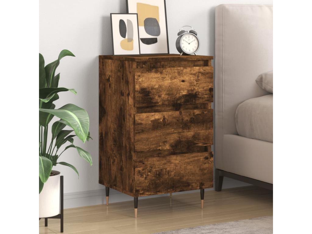 Tavolo in legno ingegnerizzato naturale, 40 x 35 x 69 cm