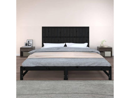 Letto in legno massello nero, 204 x 3 x 90 cm