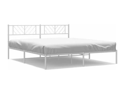 Struttura letto in metallo bianco, 183 x 213 cm