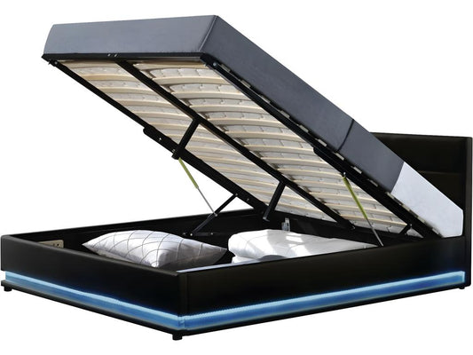 Letto nero, 160 x 200 cm