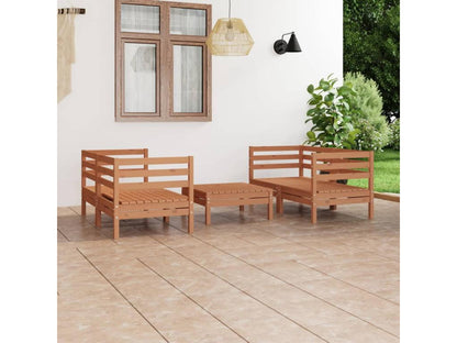 Set di mobili da esterno in legno di pino marrone