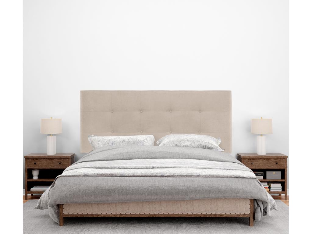 Letto in tessuto beige, 160 x 60 cm