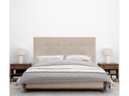 Letto in tessuto beige, 160 x 60 cm