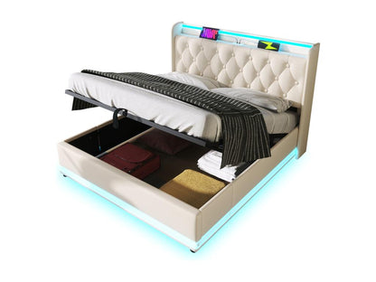 Materasso in pelle bianca, 180 x 200 cm