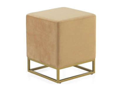 Pouf in velluto giallo