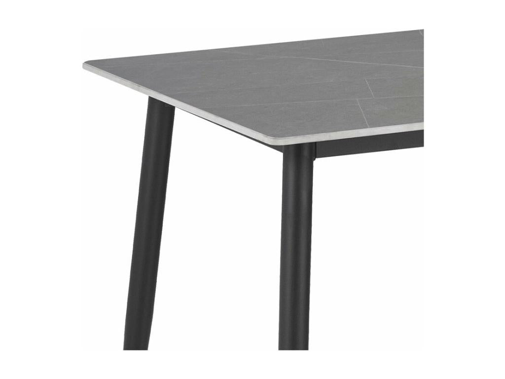 Tavolo da pranzo in metallo nero, 160 x 90 x 75 cm